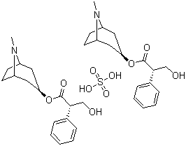 结构式 CAS# 620-61-1, 莨菪碱硫酸盐