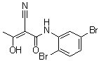 结构式 CAS# 62004-35-7, 2-氰基-N-(2,5-二溴苯基)-3-羟基-2-丁烯酰胺