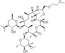地红霉素分子结构 (CAS 62013-04-1)