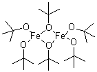 Bis[mu-(2-methyl-2-propanolato)]tetrakis(2-methyl-2-propanolato)diiron stereoisomer molecular structure (CAS 620945-29-1)