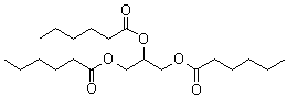 structure of CAS# 621-70-5, Tricaproin;Glycerol tricapronate; Glyceryl tricaproate; NSC 406885; Tricapronin; Tricaproylglycerol; Trihexanoin; Trihexanoylglycerol