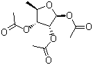 1,2,3-三乙酰氧基-5-脱氧-D-核糖分子结构 (CAS 62211-93-2)