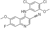4-(2,4-Dichloro-5-methoxyanilino)-7-fluoro-6-methoxy-3-quinolinecarbonitrile molecular structure (CAS 622369-46-4)