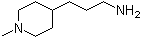 1-Methyl-4-piperidinepropanamine molecular structure (CAS 622369-83-9)