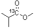 异丁酸甲酯-1-<sup>13</sup>C分子结构 (CAS 6228-77-9)