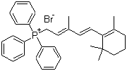 [3-甲基-5-(2,6,6-三甲基-1-环己烯-1-基)-2,4-戊二烯基]三苯基溴化鏻分子结构 (CAS 62285-98-7)