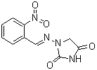 1-[[(2-硝基苯基)亚甲基]氨基]-2,4-咪唑烷二酮分子结构 (CAS 623145-57-3)
