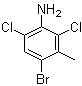 结构式 CAS# 62406-68-2, 4-溴-2,6-二氯-3-甲基苯胺