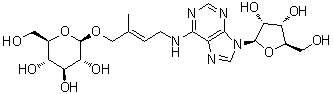 Zeatin riboside glucoside molecular structure (CAS 62512-97-4)