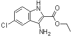 3-Amino-5-chloro-1H-indole-2-carboxylic acid ethyl ester molecular structure (CAS 62578-58-9)