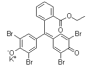 structure of CAS# 62637-91-6, Tetrabromophenolphthalein ethyl ester potassium salt