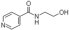 结构式 CAS# 6265-74-3, N-(2-羟基乙基)-4-吡啶甲酰胺