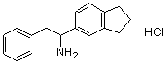 2,3-Dihydro-alpha-(phenylmethyl)-1H-indene-5-methanamine hydrochloride molecular structure (CAS 6267-55-6)