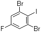 结构式 CAS# 62720-29-0, 1,3-二溴-5-氟-2-碘苯; 2,6-二溴-4-氟碘苯