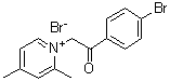 1-[2-(4-Bromophenyl)-2-oxoethyl]-2,4-dimethylpyridinium bromide molecular structure (CAS 6275-90-7)