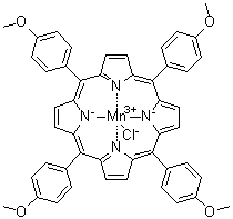 [5,10,15,20-四(对甲氧基苯基)卟啉]氯化锰(III)分子结构 (CAS 62769-24-8)