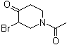 结构式 CAS# 62829-47-4, 1-乙酰基-3-溴-4-哌啶酮