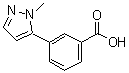 3-(1-Methyl-1H-pyrazol-5-yl)benzoic acid molecular structure (CAS 628297-55-2)