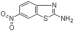 structure of CAS# 6285-57-0, 2-Amino-6-nitrobenzothiazole;6-Nitro-2-benzothiazolamine
