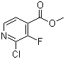 structure of CAS# 628691-95-2, 2-Chloro-3-fluoroisonicotinic acid methyl ester;2-Chloro-3-fluoro-4-pyridinecarboxylic acid methyl ester