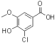3-Chloro-4-hydroxy-5-methoxybenzoic acid molecular structure (CAS 62936-23-6)