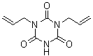 structure of CAS# 6294-79-7, Diallyl isocyanurate;1,3-Di-2-propen-1-yl-1,3,5-triazine-2,4,6(1H,3H,5H)-trione; 1,3-Diallylisocyanurate; 1,3-Diallylisocyanuric acid; DA-IC; DA-ICA; Diallyl isocyanurate; NSC 11691