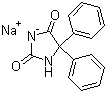 结构式 CAS# 630-93-3, 苯妥英钠; 5,5-二苯基-2,4-咪唑烷二酮钠盐