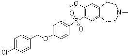 7-[[4-[(4-Chlorophenyl)methoxy]phenyl]sulfonyl]-2,3,4,5-tetrahydro-8-methoxy-3-methyl-1H-3-benzazepine molecular structure (CAS 630407-66-8)