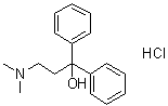 alpha-[2-(二甲基氨基)乙基]-alpha-苯基苯甲醇盐酸盐分子结构 (CAS 6309-39-3)