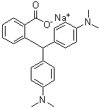 2-[二[4-(二甲基氨基)苯基]甲基]苯甲酸钠盐分子结构 (CAS 6310-58-3)