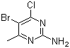 5-Bromo-4-chloro-6-methyl-2-pyrimidinamine molecular structure (CAS 6314-12-1)