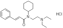 N-Cyclohexyl-N-[2-(diethylamino)ethyl]-3-phenyl-2-propenamide hydrochloride molecular structure (CAS 6314-77-8)