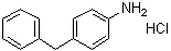 structure of CAS# 6317-57-3, 4-(Phenylmethyl)benzenamine hydrochloride