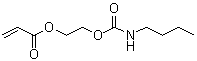 structure of CAS# 63225-53-6, 2-[[(Butylamino)carbonyl]oxy]ethyl acrylate;Ebecryl 1029; Ebecryl 1040; Ebecryl CL 1039; Genomer 1122