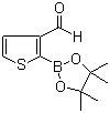 结构式 CAS# 632325-55-4, 3-醛基噻吩-2-硼酸频哪醇酯; 2-(4,4,5,5-四甲基-1,3,2-二氧硼烷-2-基)-3-噻吩甲醛