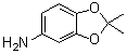 structure of CAS# 6324-89-6, 2,2-Dimethylbenzo-1,3-dioxol-5-amine;3,4-Isopropylidenedioxyaniline; 5-Amino-2,2-dimethyl-1,3-benzodioxole; NSC 31736