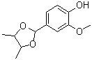 4-(4,5-二甲基-1,3-二氧杂环戊烷-2-基)-2-甲氧基苯酚分子结构 (CAS 63253-24-7)