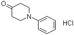 1-苯基-4-哌啶酮盐酸盐分子结构 (CAS 6328-93-4)