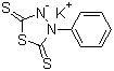 5-巯基-3-苯基-1,3,4-噻二唑-2(3H)硫酮钾盐分子结构 (CAS 6336-51-2)