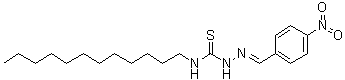 N-十二烷基-2-[(4-硝基苯基)亚甲基]肼基硫代甲酰胺分子结构 (CAS 6340-26-7)