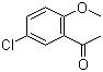 structure of CAS# 6342-64-9, 5'-Chloro-2'-methoxyacetophenone;1-(5-Chloro-2-methoxyphenyl)ethanone