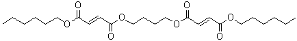 丁二醇双((E)-2-丁烯二酸单己基酯)二酯分子结构 (CAS 63450-29-3)