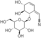 结构式 CAS# 63492-69-3, 紫草氰苷