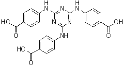 2,4,6-Tris[(p-carboxyphenyl)amino]-1,3,5-triazine molecular structure (CAS 63557-10-8)