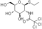 Ethyl 2-deoxy-1-thio-2-[(trichloroacetyl)amino]-beta-D-glucopyranoside molecular structure (CAS 635684-80-9)