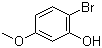 结构式 CAS# 63604-94-4, 2-溴-5-甲氧基苯酚