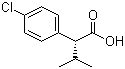 结构式 CAS# 63640-09-5, (R)-2-(4-氯苯基)-3-甲基丁酸