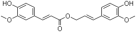 structure of CAS# 63644-62-2, Coniferyl ferulate;[(E)-3-(4-Hydroxy-3-methoxyphenyl)prop-2-enyl] (E)-3-(4-hydroxy-3-methoxyphenyl)prop-2-enoate