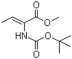 (2Z)-2-[[叔丁氧羰基]氨基]-2-丁烯酸甲酯分子结构 (CAS 63658-16-2)