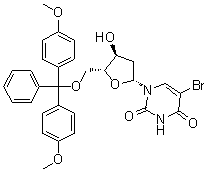 5'-O-[Bis(4-methoxyphenyl)phenylmethyl]-5-bromo-2'-deoxyuridine molecular structure (CAS 63660-21-9)